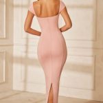 Sweetheart Neckline Maxi Dress in Pink - Image 2
