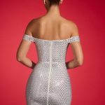 Embellished Off-Shoulder Mini Dress in White - Image 2