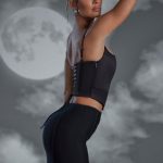 Lace Up Mini Skirt in Black - Image 3