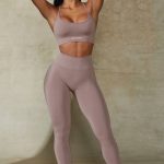 High Waist Define Luxe Leggings in Mocha - Image 2