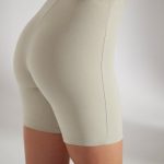 Soft Cotton Biker Shorts in Limestone