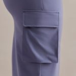 Cargo Maxi Skirt in Dusty Blue - Image 4