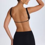 Cut-Out A-Line Mini Dress in Black - Image 2