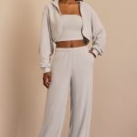 Brushed Jersey Wide-Leg Joggers in Fog Grey - Image 6