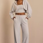Brushed Jersey Wide-Leg Joggers in Fog Grey - Image 7