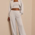 Brushed Jersey Wide-Leg Joggers in Fog Grey - Image 10
