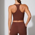 Twist Waist Mini Shorts with Pockets in Chocolate - Image 2
