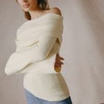 Ribbed-Knit Asymmetric Off-Shoulder Jumper in Butter Yellow