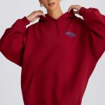 Oversized Hoodie in Burgundy - Image 6