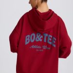 Oversized Hoodie in Burgundy - Image 7