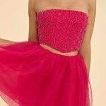 Strapless Corset Crop Top in Hot Pink - Image 4