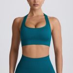 Super Sculpt Seamless T-Back Sports Bra in Teal - Image 3