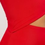 Premium Jersey Asymmetric Cut Out Maxi Dress  in Scarlet Red - Image 11