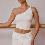 One-Shoulder Twisted Tank Top in Soft White - Image 6