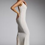 Embellished Asymmetric Maxi Dress in White - Image 3