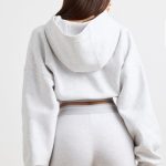 Cropped Hoodie in Grey Marl - Image 2