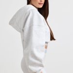 Cropped Hoodie in Grey Marl - Image 3