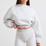 Cropped Hoodie in Grey Marl - Image 7
