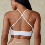 Low Back Define Luxe Sports Bra in White - Image 2