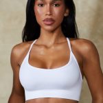 Low Back Define Luxe Sports Bra in White - Image 4