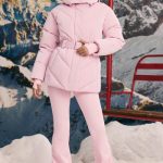 Oversized Quilted Hooded Ski Jacket in Pastel Pink - Image 6