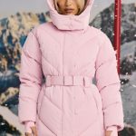 Oversized Quilted Hooded Ski Jacket in Pastel Pink - Image 7