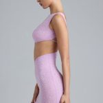 Embellished Cut-Out Mini Dress in Violet Pink - Image 3