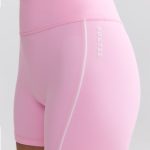 Soft Active Contrast-Trim Mini Shorts in Baby Pink - Image 6