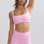Soft Active Contrast-Trim Mini Shorts in Baby Pink - Image 8