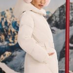 Oversized Quilted Hooded Ski Jacket in Ice White - Image 3
