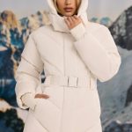 Oversized Quilted Hooded Ski Jacket in Ice White - Image 9