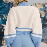 Cropped Chunky-Knit Turtleneck Jumper in Ice Blue - Image 2