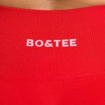 High-Waist Define Luxe Mini Shorts in Red - Image 3