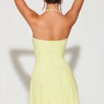 Embellished Multi Wear A-Line Mini Dress in Lime Green - Image 2