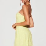 Embellished Multi Wear A-Line Mini Dress in Lime Green - Image 3