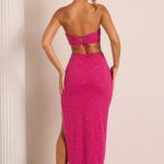 Embellished Cut Out Maxi Dress in Fuchsia - Image 2