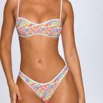 Open-Back Bikini Top in Bright Multi Print - Image 4