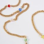 Crystal-Embellished Waist Chain in Gold-Tone Metal - Image 3