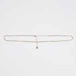 Crystal-Embellished Waist Chain in Gold-Tone Metal - Image 5