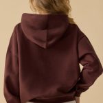 Oversized Hooded Sweatshirt in Mahogany - Image 2