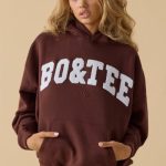 Oversized Hooded Sweatshirt in Mahogany - Image 6