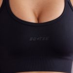 Scoop Neck Sports Bra in Jet Black - Image 4