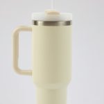 Stainless Steel Water Bottle in Cream - Image 2
