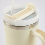 Stainless Steel Water Bottle in Cream - Image 4