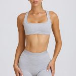 Soft Active Mini Shorts in Grey Marl