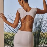 Cut-Out Lace-Up Mini Dress in White - Image 3
