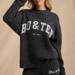 Mid-Rise Knit Mini Shorts in Charcoal Marl - Image 5