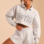 Half Zip Sweater in Heather Grey