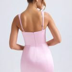 Sweetheart-Neck A-Line Mini Dress in Light Pink - Image 2