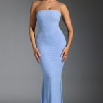 Embellished Corset Gown in Blue - Image 5